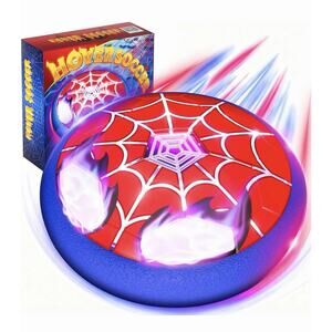Light Up Hover Soccer Ball for Kids,Glowing Web Design & LED Eyes Air Floating